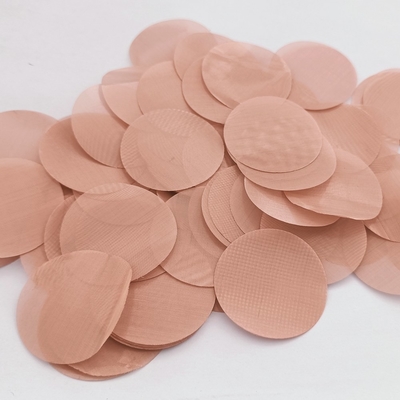 tela de filtro de cobre Mesh Round Disc Rust Resistance da extrusora de 1-5m